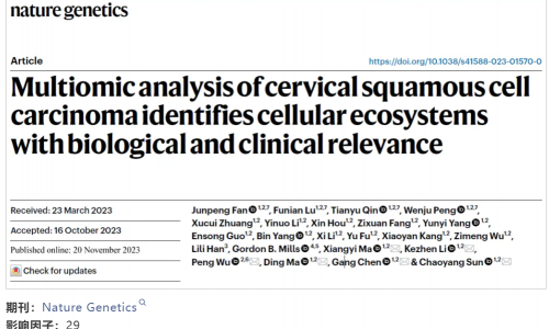 文献解读 | 多组学解析宫颈鳞癌肿瘤细胞生态系统及其临床价值