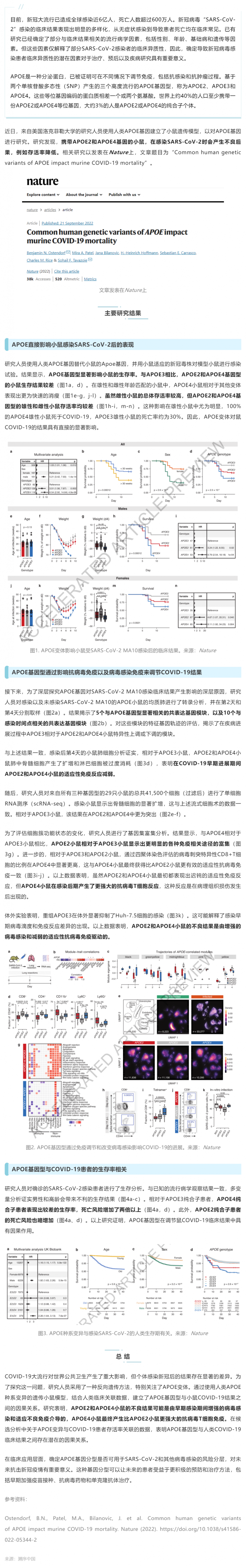 Nature _ 为什么有些人感染新冠后死亡风险高？研究揭示与 APOE 基因型有关