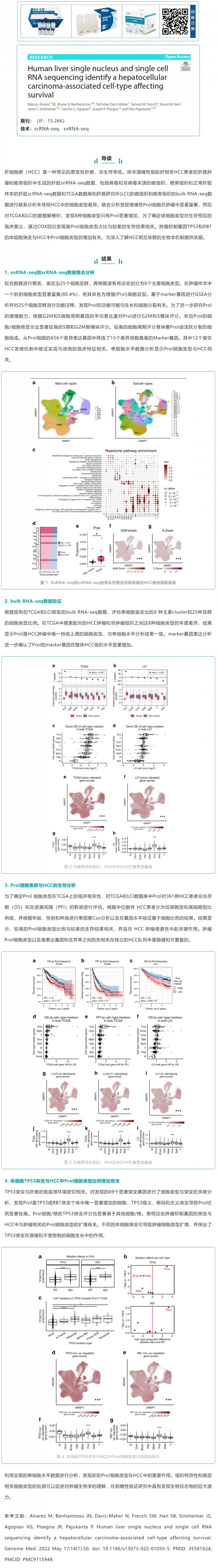 2023-01-18- 文献解读 |snRNA-seq 和 scRNA-seq 鉴定影响生存的肝细胞癌相关细胞类型